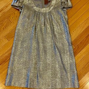 Ali Ro Shimmering Silver Kids Dress